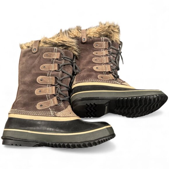 Sorel Joan of Arctic Snow Boots • Women’s 7 • Brown Suede Waterproof Duck Boot - Picture 4 of 7